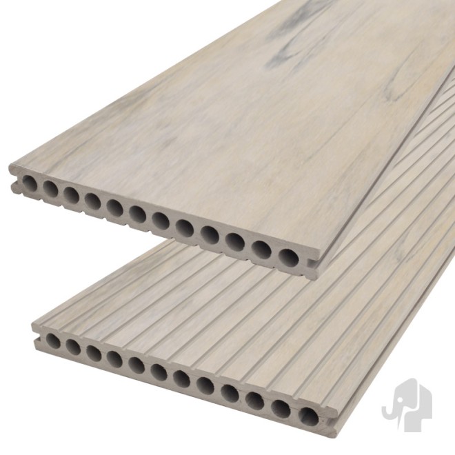 DuoWood Composiet Vlonderplank XWB Breed Riviera Vlak - Groeven 25x250mm